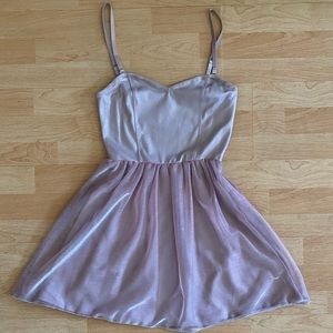 Dusty metallic pink dress